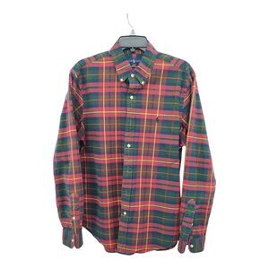 POLO RALPH LAUREN FOR MEN MCLASSICS RUST LONG SLEEVE SHIRT SIZE L, SLIM FIT